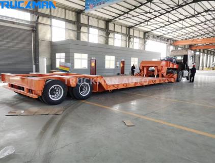 Gooseneck có thể tháo rời Giường thấp Trailer