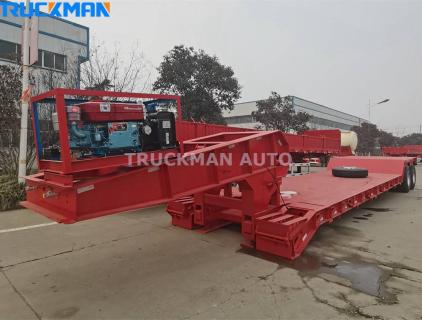 50-тонный съемный прицеп с низкой кроватью Gooseneck в Индонезию