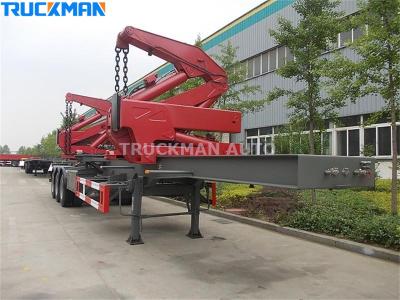 Semi-reboque porta-contêineres de carregamento lateral de 3 eixos