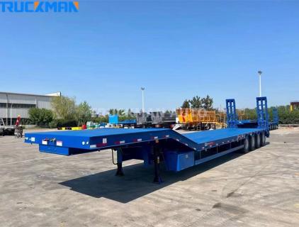 Trailer Tempat Tidur Rendah 4 Gandar 100 Ton