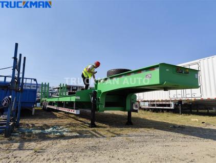 Низкий прицеп с плоской платформой